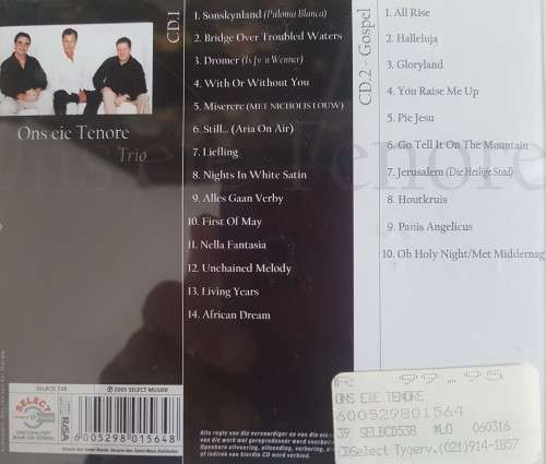 Ons eie Tenore Trio (Dubbel CD)