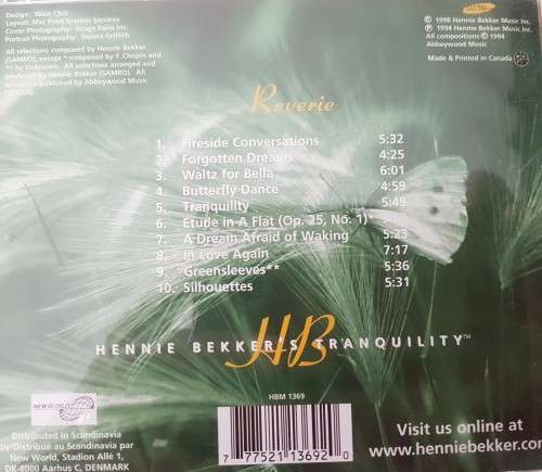 Hennie bekker`s Tranquility - Reverie