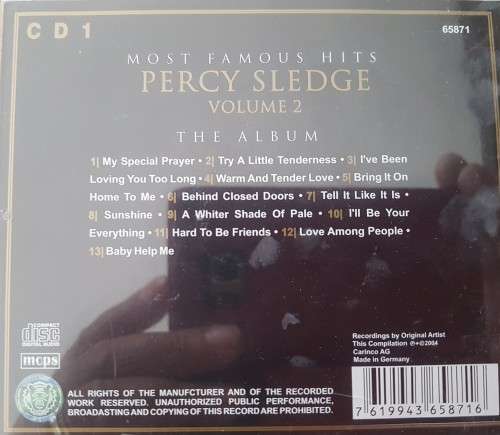 Percy Sledge Volume 2: CD #1 - The Album