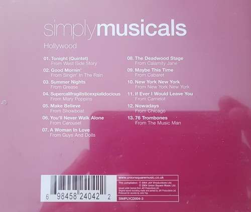 Simply Musicals - The greatest stage hits of all time (Hollywood) - Disc 3