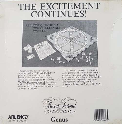 Trivial Pursuit -ALL NEW VERSION Master Game Genus Edition