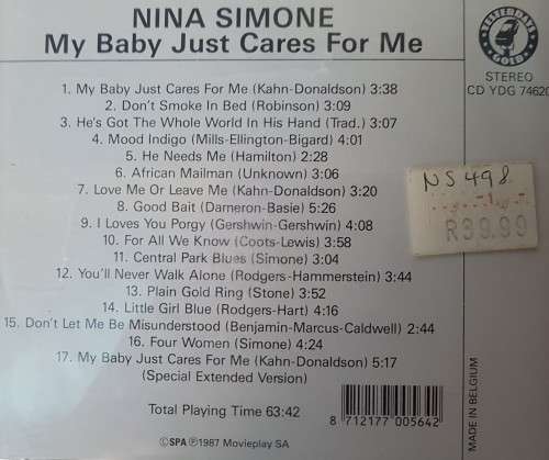 Nina Simone - My Baby just cares for me