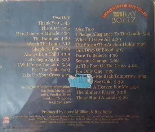 Ray Boltz - Moments of the Heart, The Very best of ( 2 Disc Set )