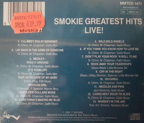 Smokie - Greatest Hits Live