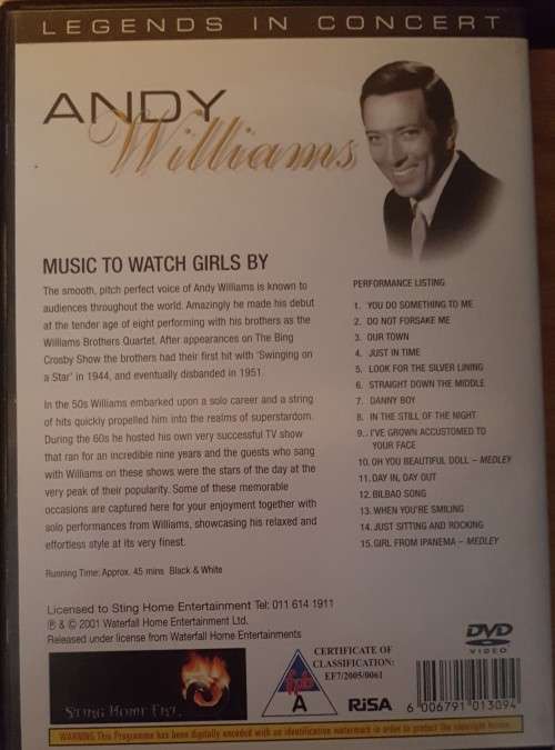 Andy Williams - Music to watch girls by