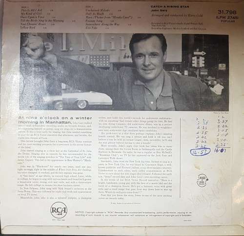 Vinyl Record: John Gary - Catch a Rising Star