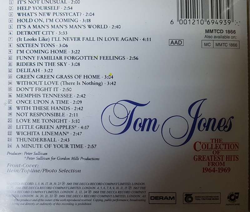 Tom Jones - The Collection of Greatest hits from 1964-1969