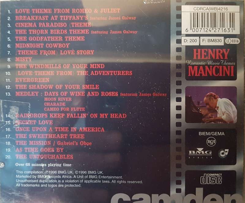 Henry Manchini - Romantic Movie Themes
