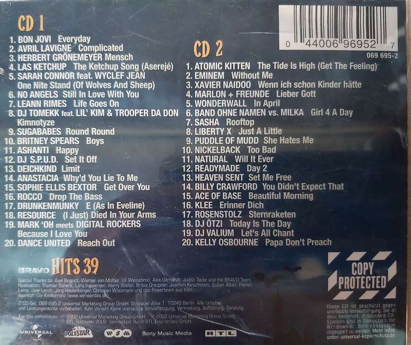 Bravo Hits 39 - Various Artist ( 2 CD)