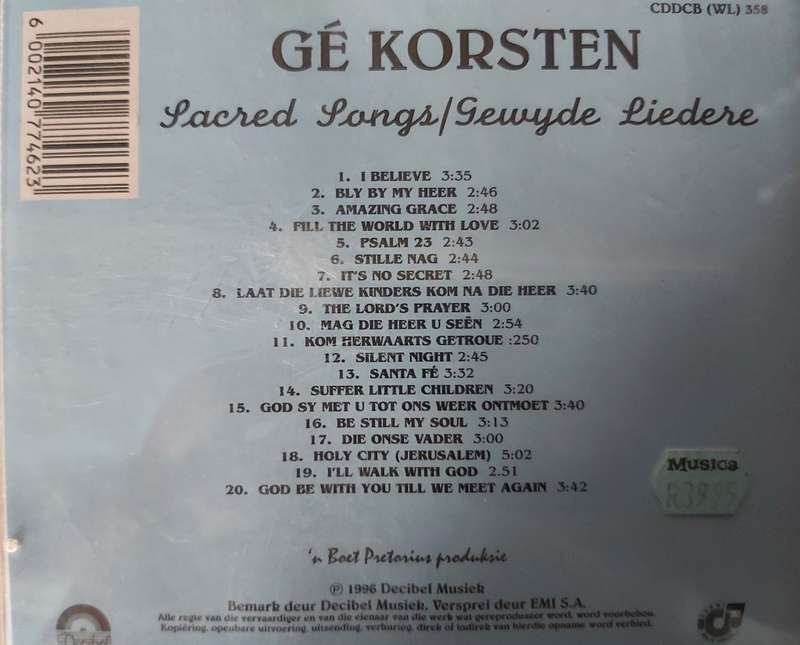 Ge Korsten - Sacred Songs/Gewide Liedere