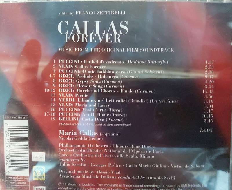 Callas Forever - Soundtrack