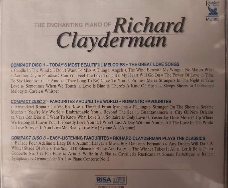 Richard Clayderman - The Enchanted Piano of (3 CD Set)