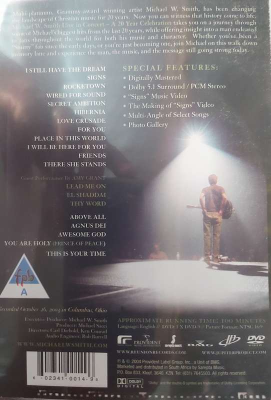 Michael W. Smith - Live in Concert, A 20 Year Celebration