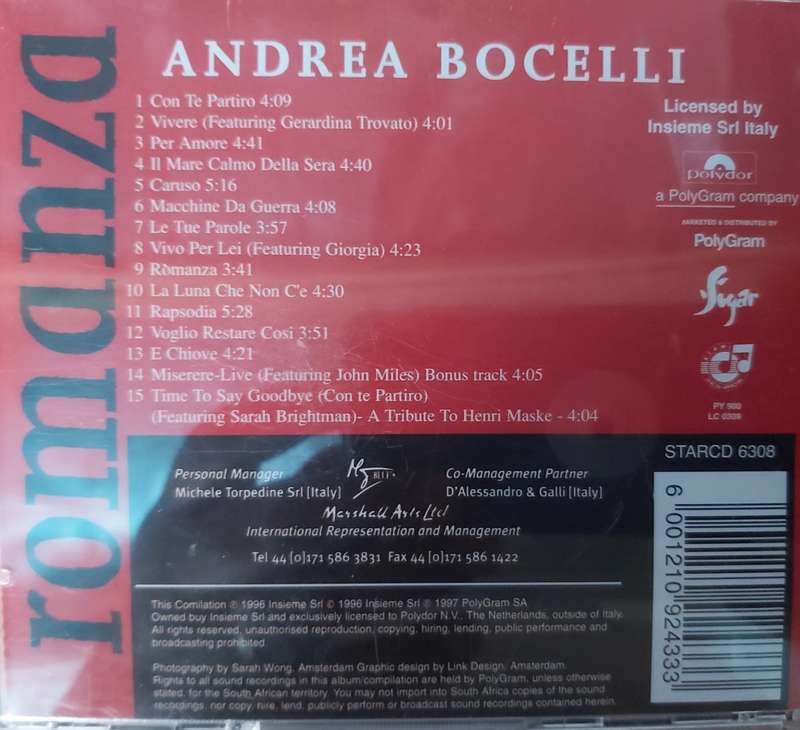 Andrea Bocelli - Romanza