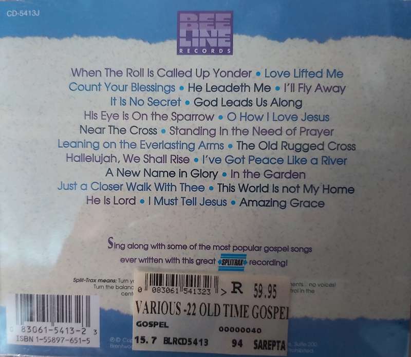 22 Old Time Gospel Favourites - Volume One