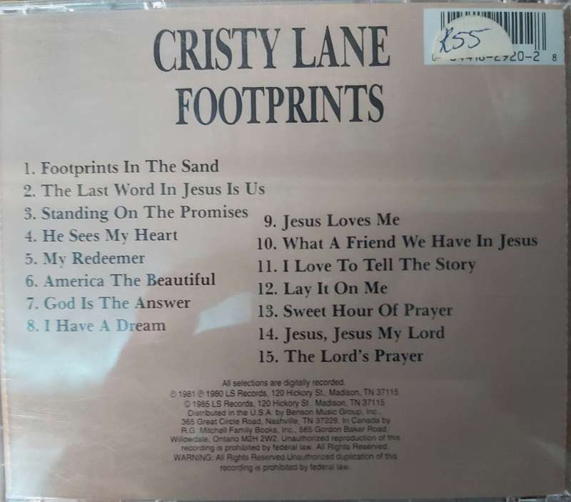 Christy Lane - Footprints