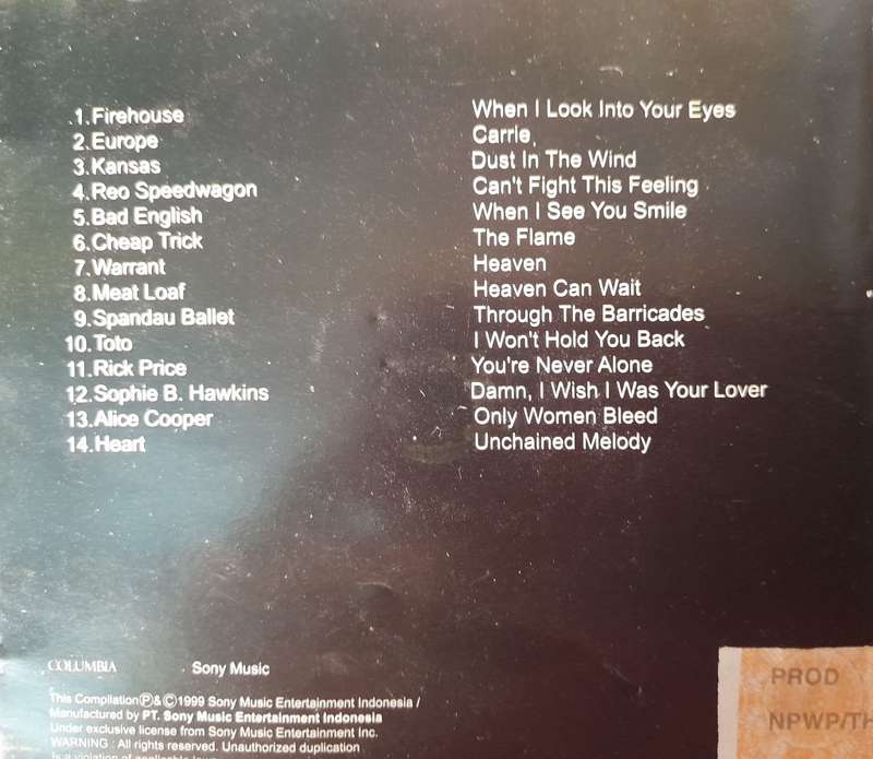 Rock Ballads (No back sleeve)