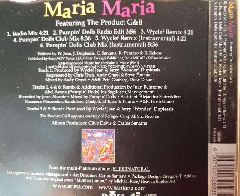 Santana - Maria (Featuring the product G&B)