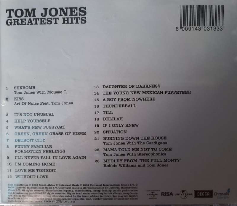 Tom Jones - Greatest Hits