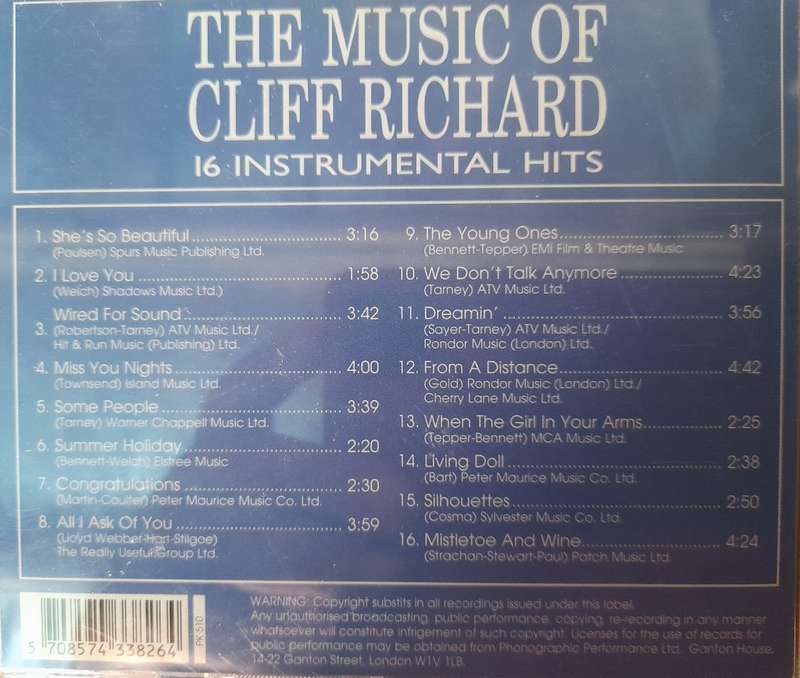 The Music of Cliff Richard - 16 Instrumental Hits