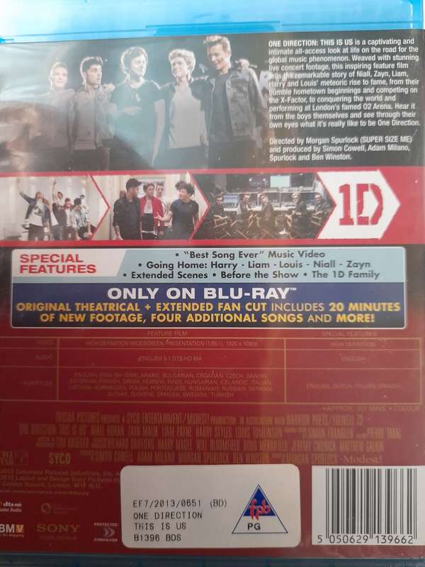 Blue-ray DVD : One Direction - This is us