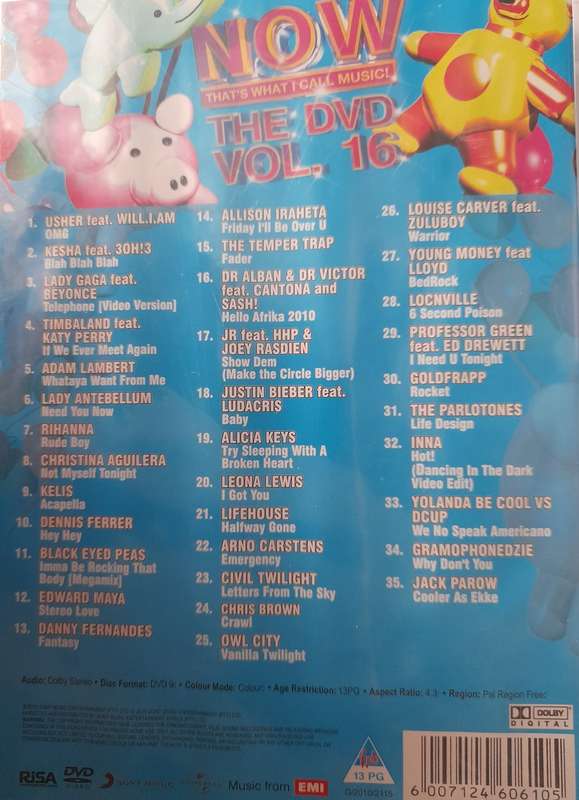 DVD: NOW Thats wht we call music - Vol.16