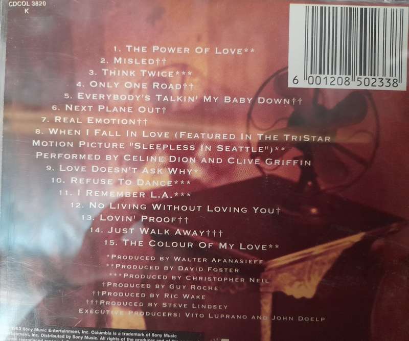 Celine Dion - The Colour of my Love