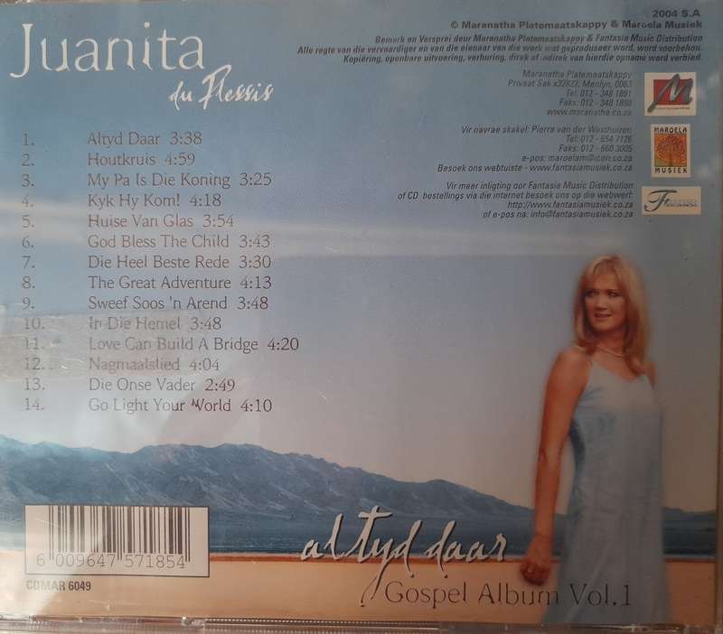 Juanita Du Plessis - Altyd daar Gospel Album Vol.1