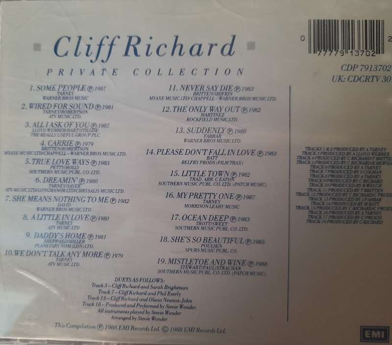 Cliff Richard - private Collection 1979-1988