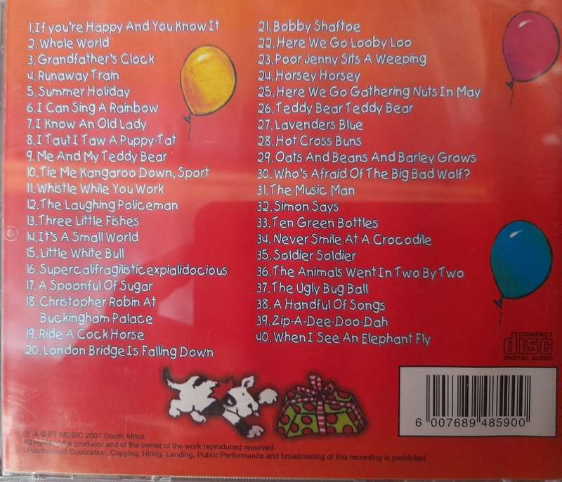 40 Great kiddies melodies, songs & nursery Rhymes