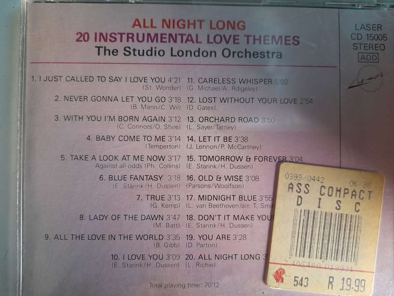 All Night Long - 20 Imstrumental Love Themes