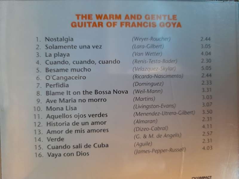 Francis Goya - The warm and gentle guitar of