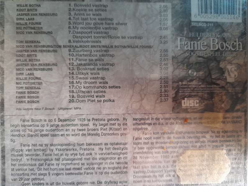 Fanie Bosch - Huldeblyk aan