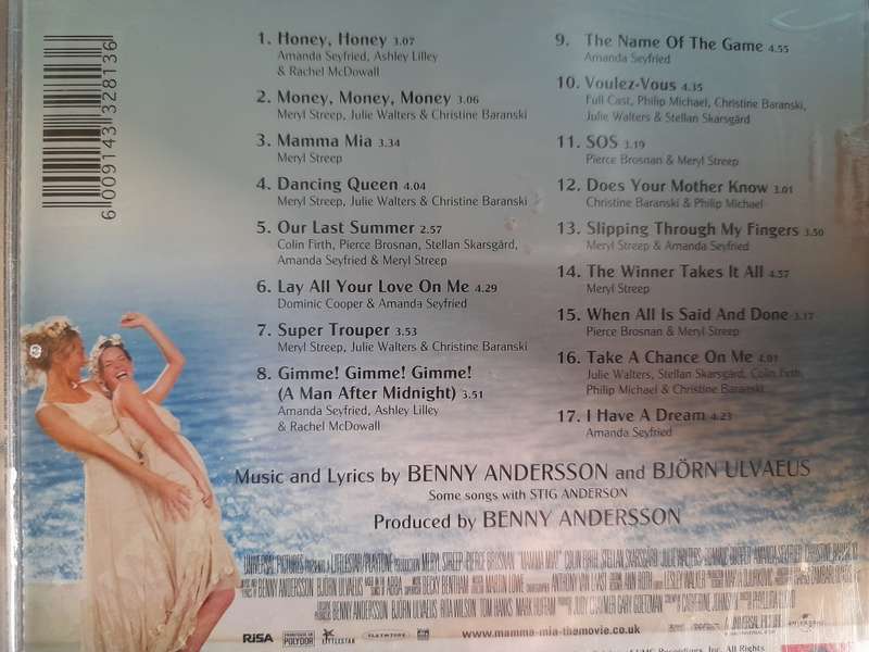 Mamma Mia , The Movie Soundtrack
