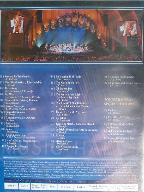 DVD: Andre Rieu - New York memories