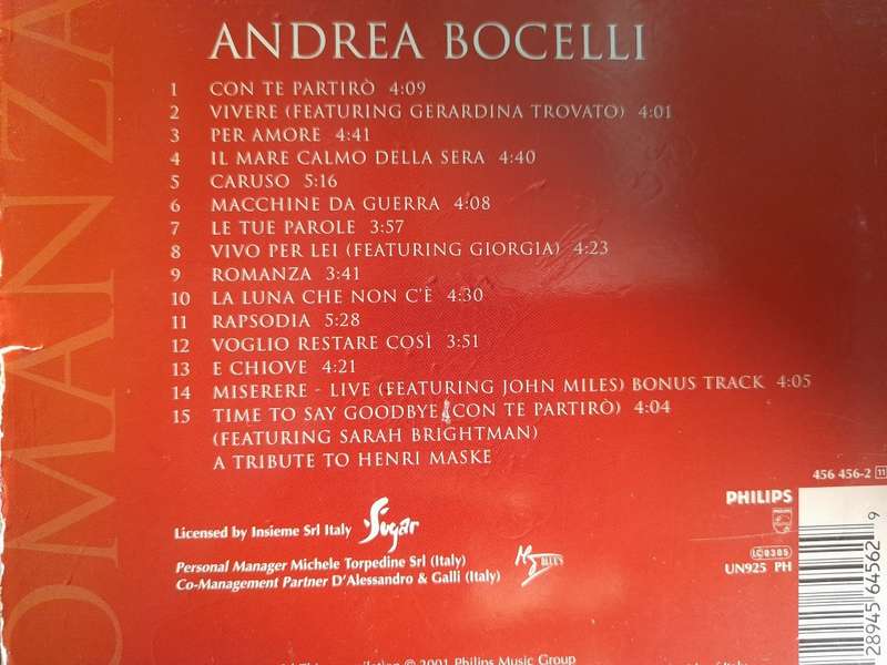 Andrea Bocelli - Romanza