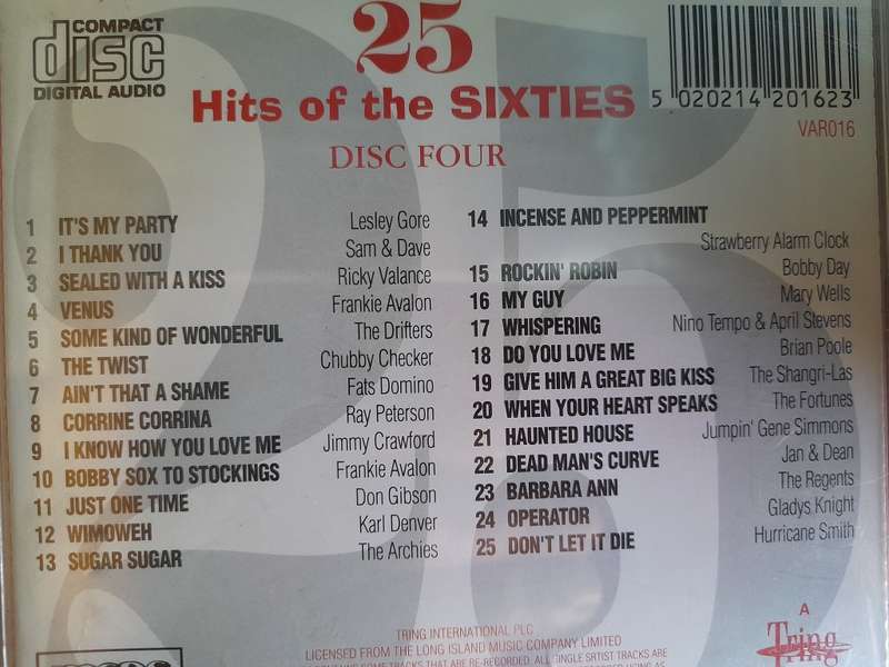 25 Hits of the SIXTIES - Disc 4