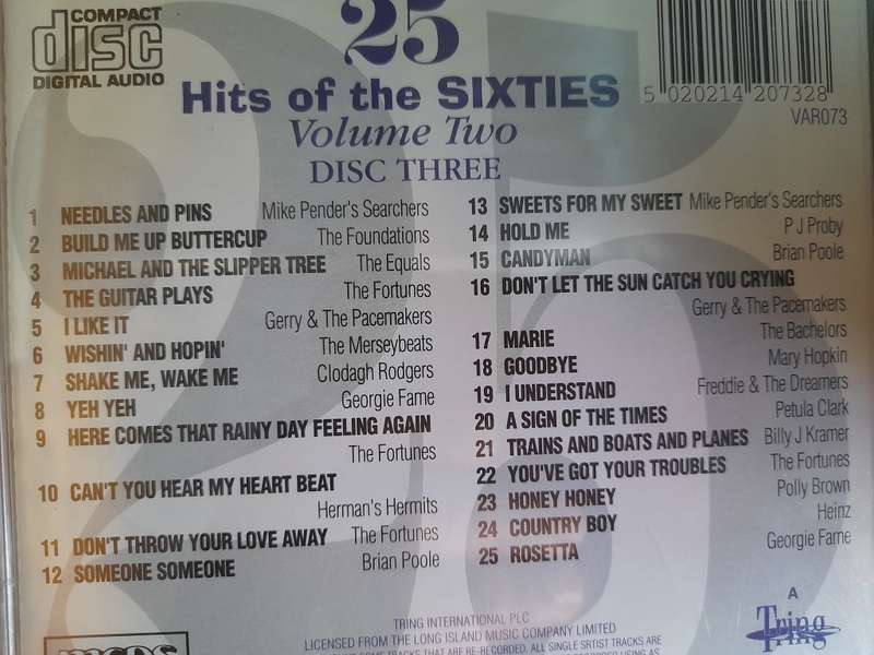 25 Hits of the SIXTIES Volume 2 - Disc 3