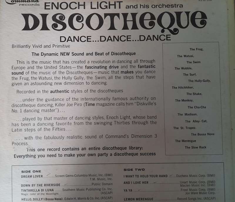 Vinyl: Enoch Light and his Orchestra - Discotheque