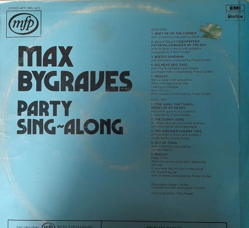 Vinyl:Max Redgraves - Party Sing-along