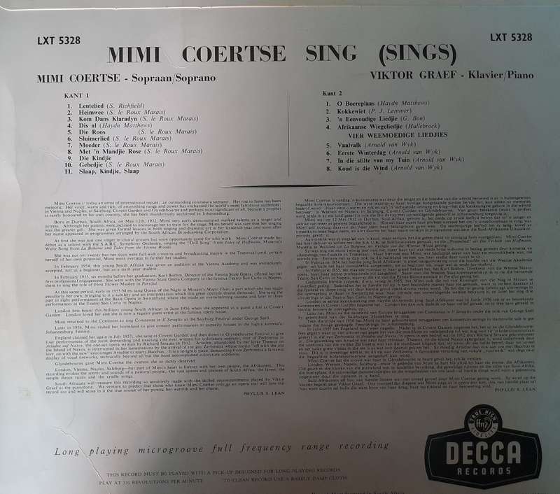 Vinyl: Mimi Coertse