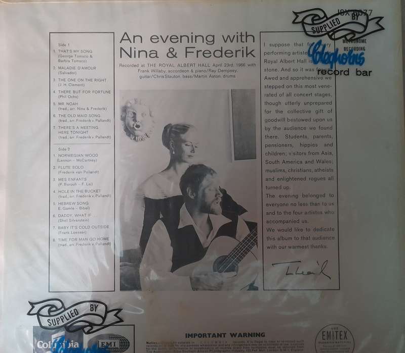 Vinyl: An Evening with Nina & Frederik