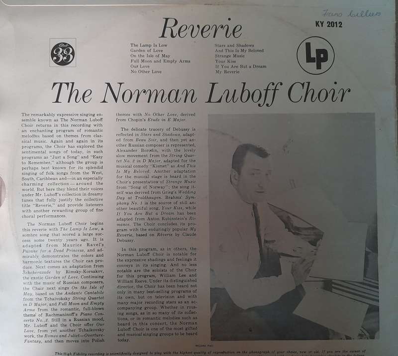 Vinyl: The Norman Luboff Choir - Reverie