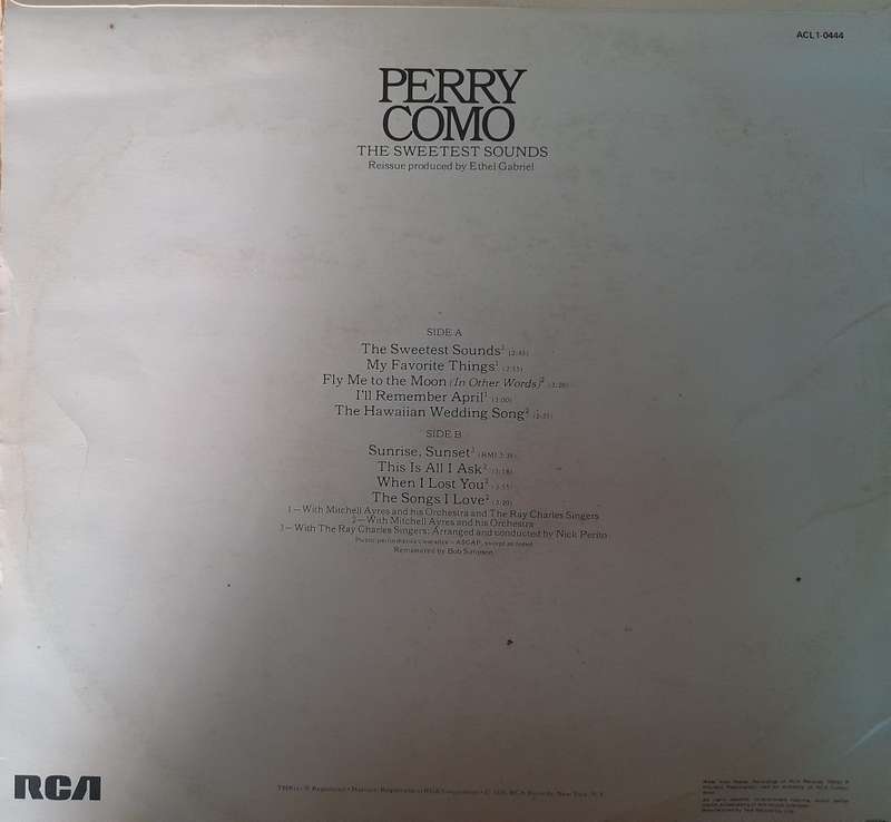 Vinyl: Perry Como - The Sweetest Sounds