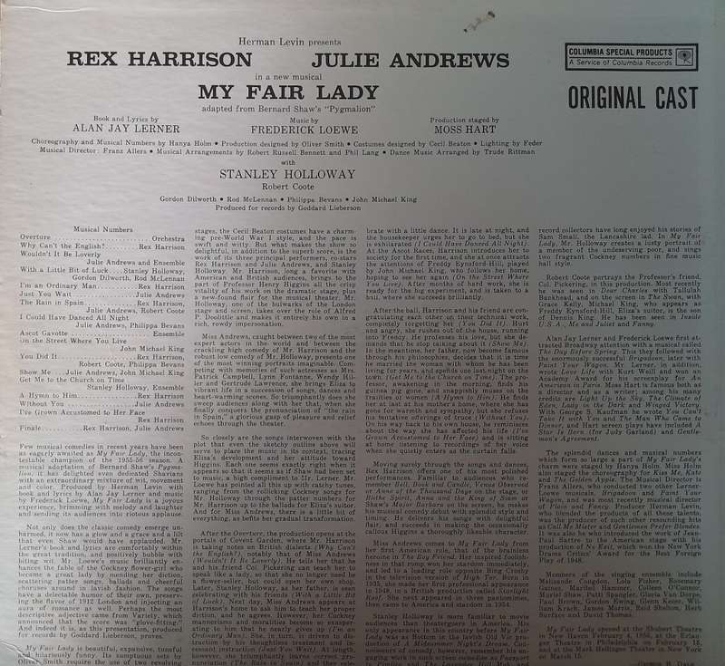 Vinyl: Rex Harrison /Julie Andrewas - My Fair Lady
