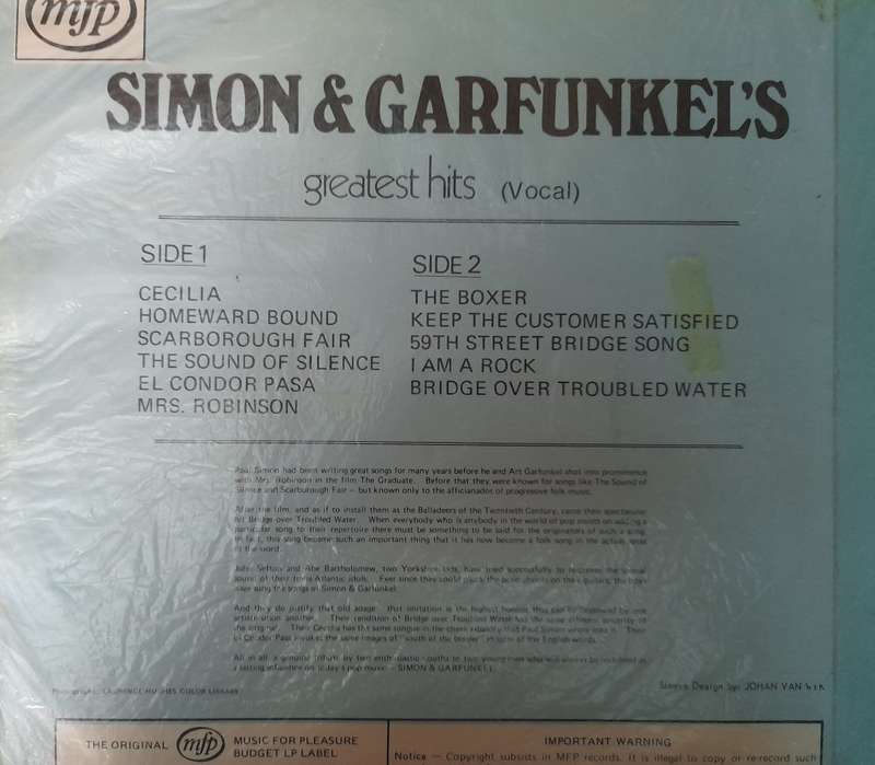 Vinyl: Simon & Garfunkel`s Greatest Hits(Vocal)