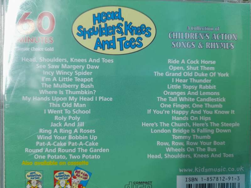 Head, Shoulders, knees and toes - A collection of children`s action songs & rhymes