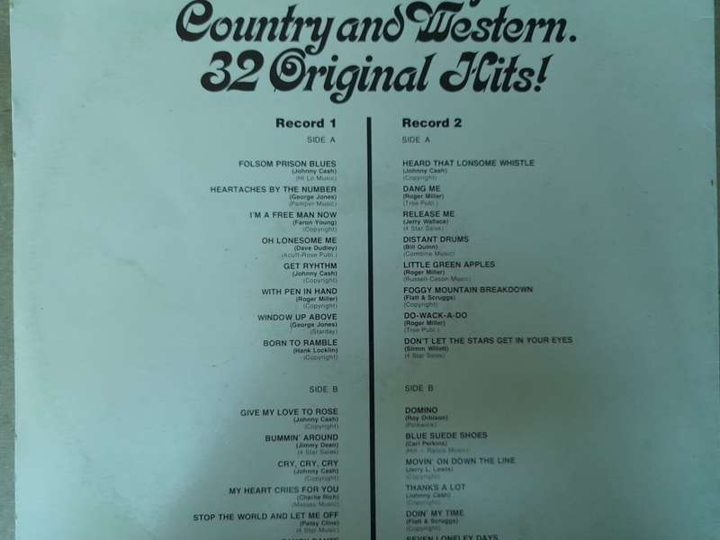 Vinyl: The Best of Country and Western - 32 Original Hits (2 Record Set)