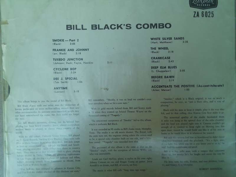 Vinyl: Bill Black`s Combo - Terrific for Dancing