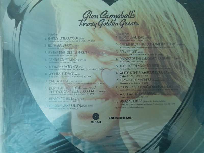 Vinyl: Glen Cambell`s Twenty Golden Greats